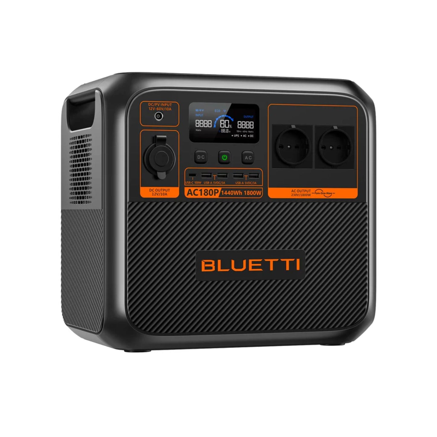 Bluetti AC180P Solar Portable Power Station | 1800W 1,440WH