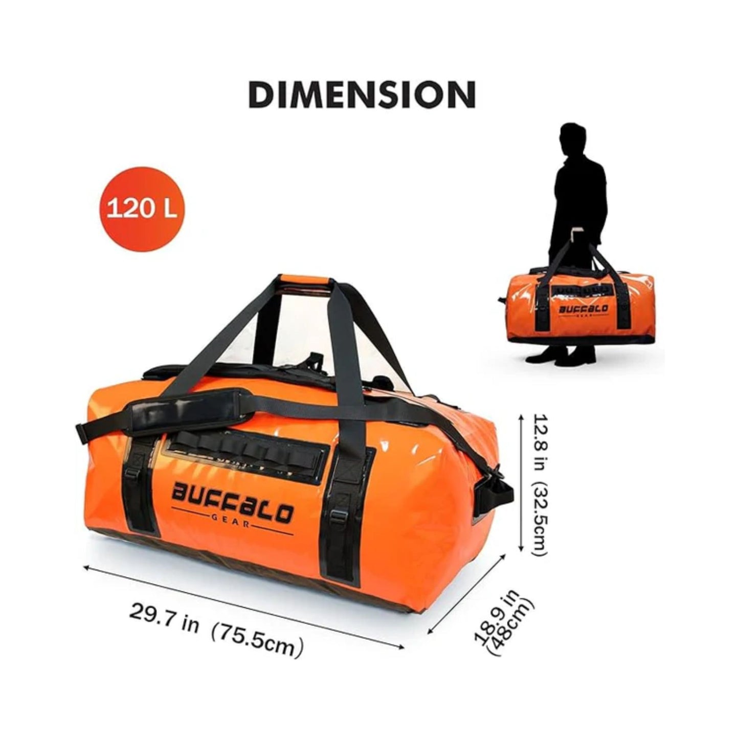 Buffalo Gear 120L Waterproof Dry Duffle Bag
