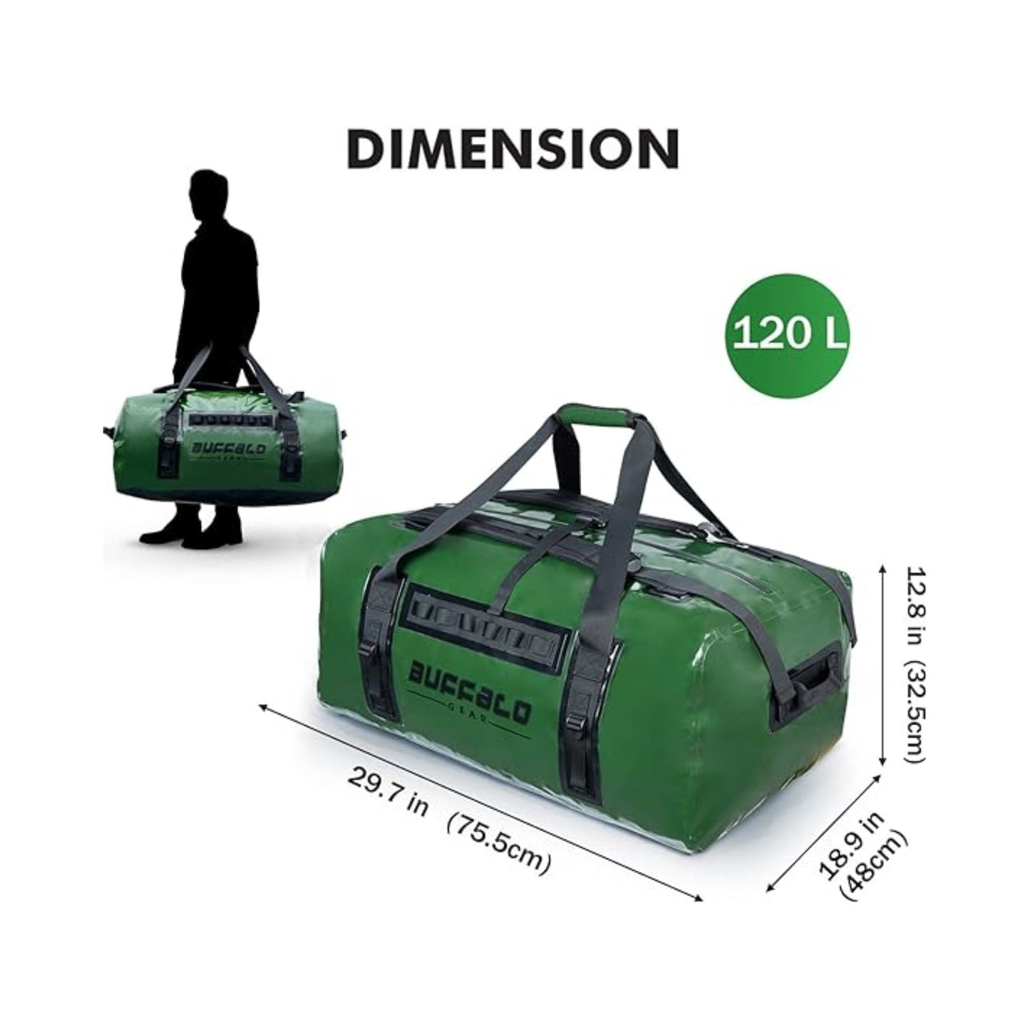 Buffalo Gear 120L Waterproof Dry Duffle Bag