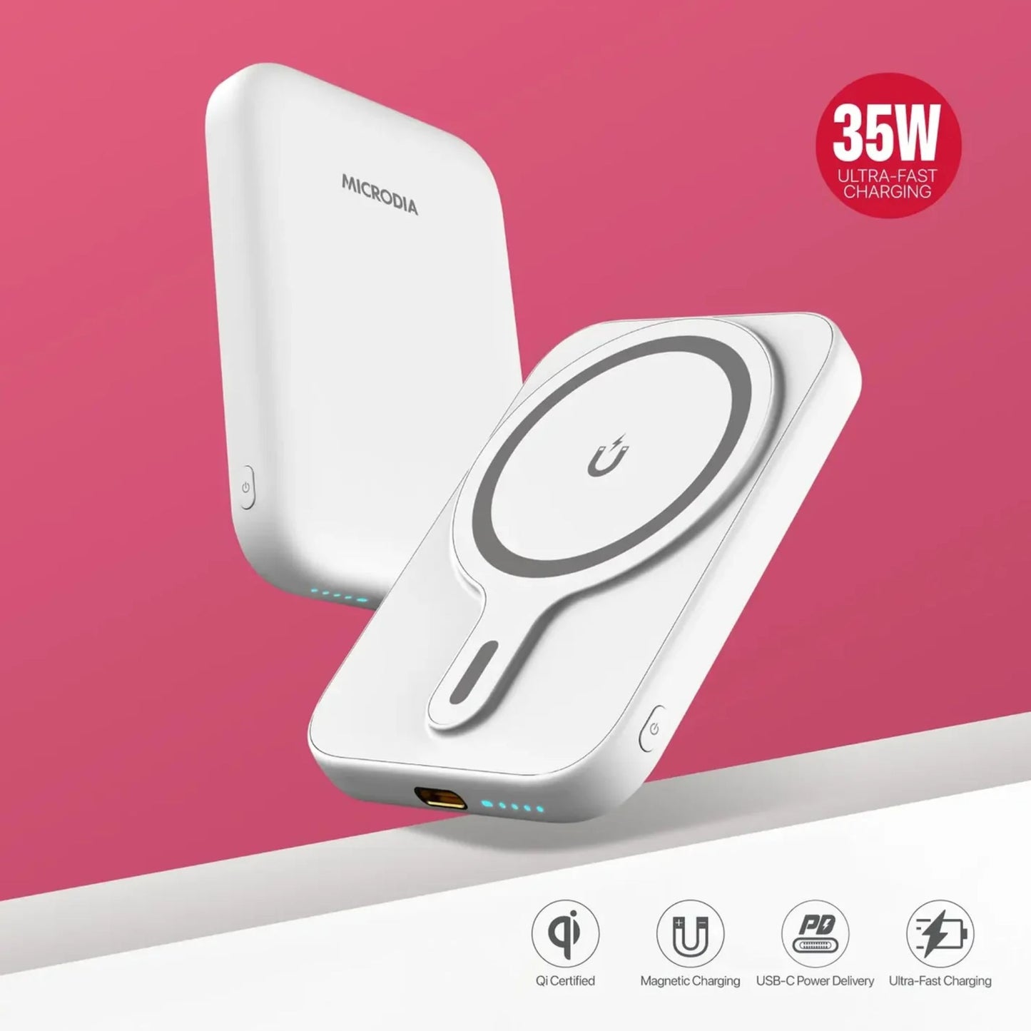 Microdia SNAPPower Anchor Magnetic Wireless Power Bank | 10000mAh