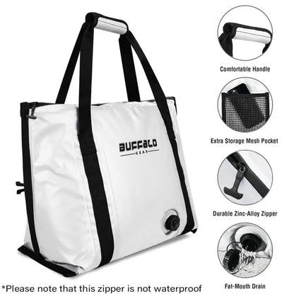 Buffalo Gear 35L Insulated Fish Cooler Bag with Flat Bottom