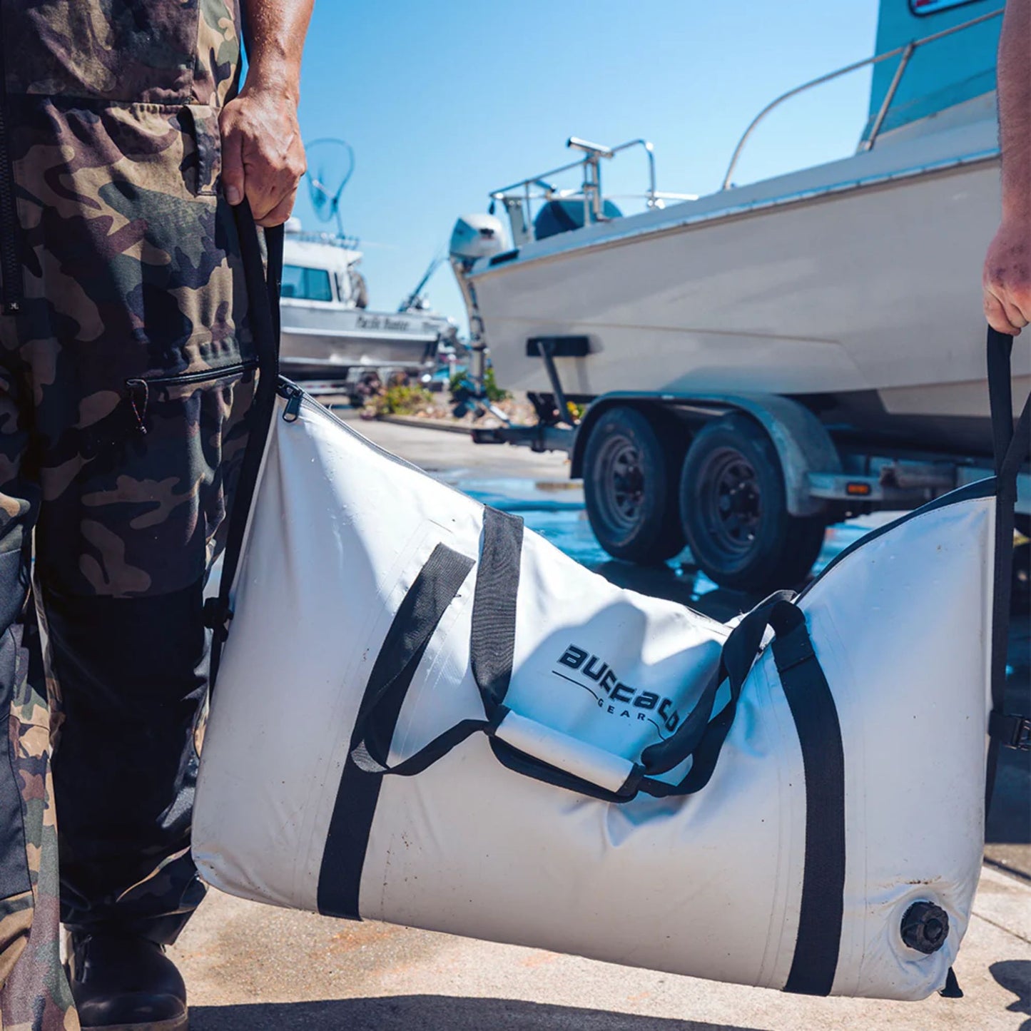 Buffalo Gear 55L Insulated Fish Cooler Bag with Flat Bottom