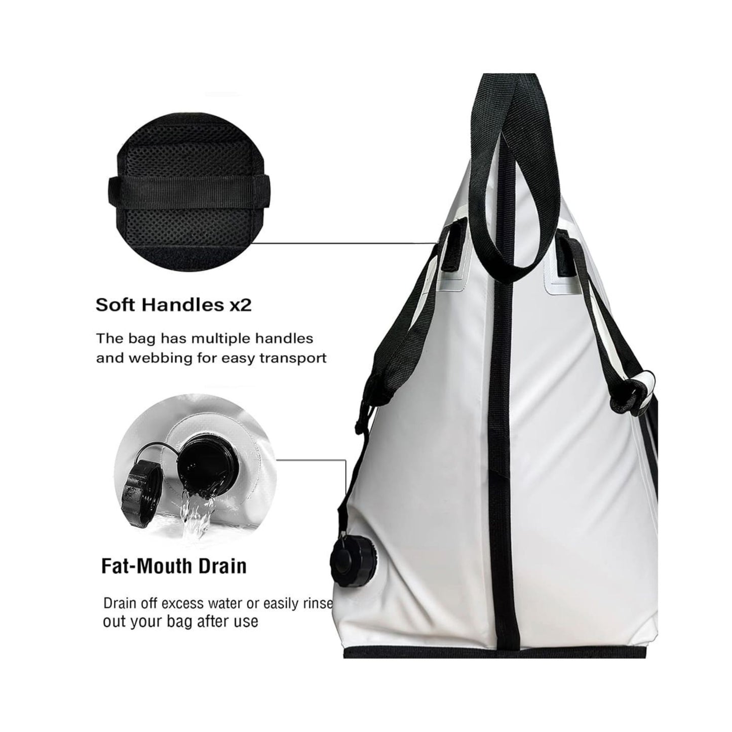 Buffalo Gear 65L Insulated Fish Cooler Bag with Flat Bottom