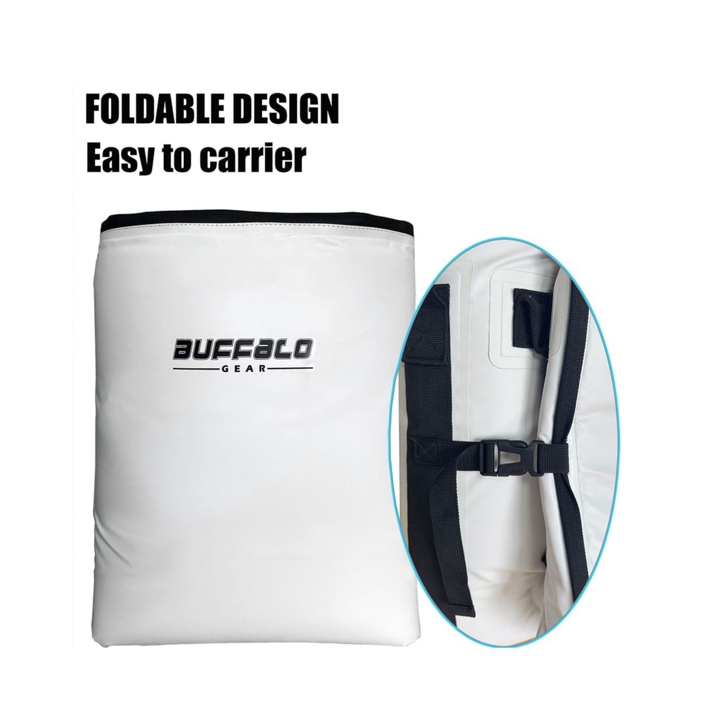 Buffalo Gear 65L Insulated Fish Cooler Bag with Flat Bottom