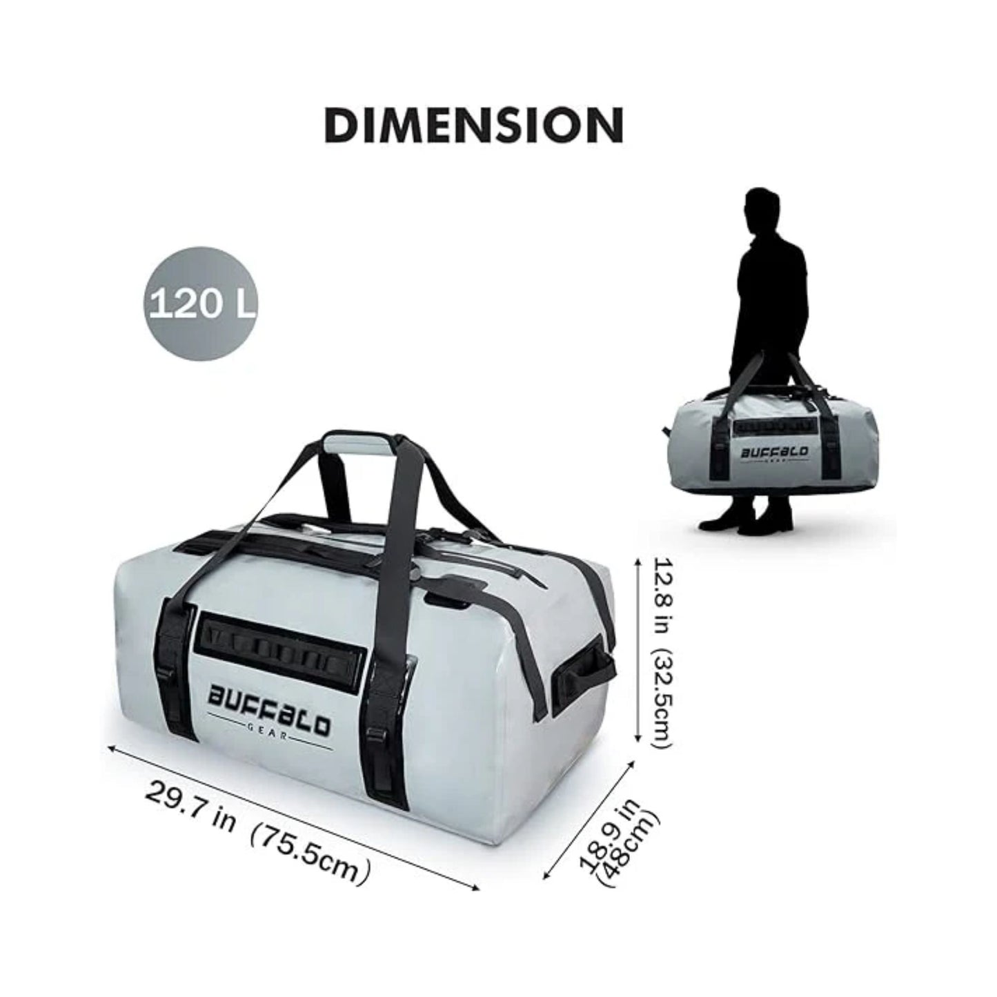 Buffalo Gear 120L Waterproof Dry Duffle Bag