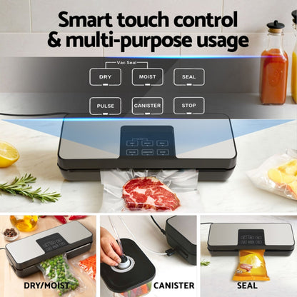 Devanti Food Vacuum Sealer Machine 30cm | 4 Modes with 4 free bag rolls (15cm)